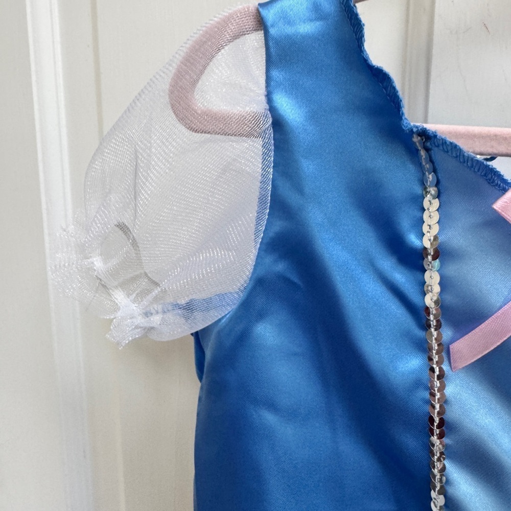 NWOT Disney Girls Size 4 - 6 Cinderella Blue and Pink 2 Piece Dress Up Costume - Picture 4 of 11